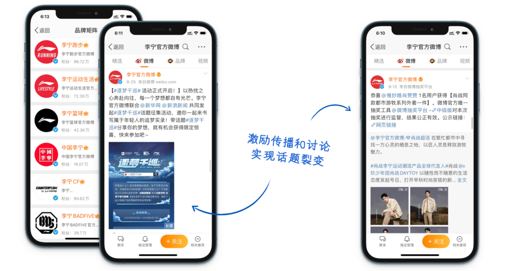 李宁微博多账号管理布局